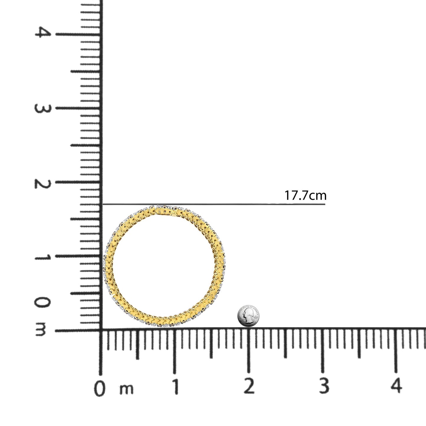 10K Yellow Gold 10 CTW 1/3 Cttw Alternating Coco Color and White - H&S Mall