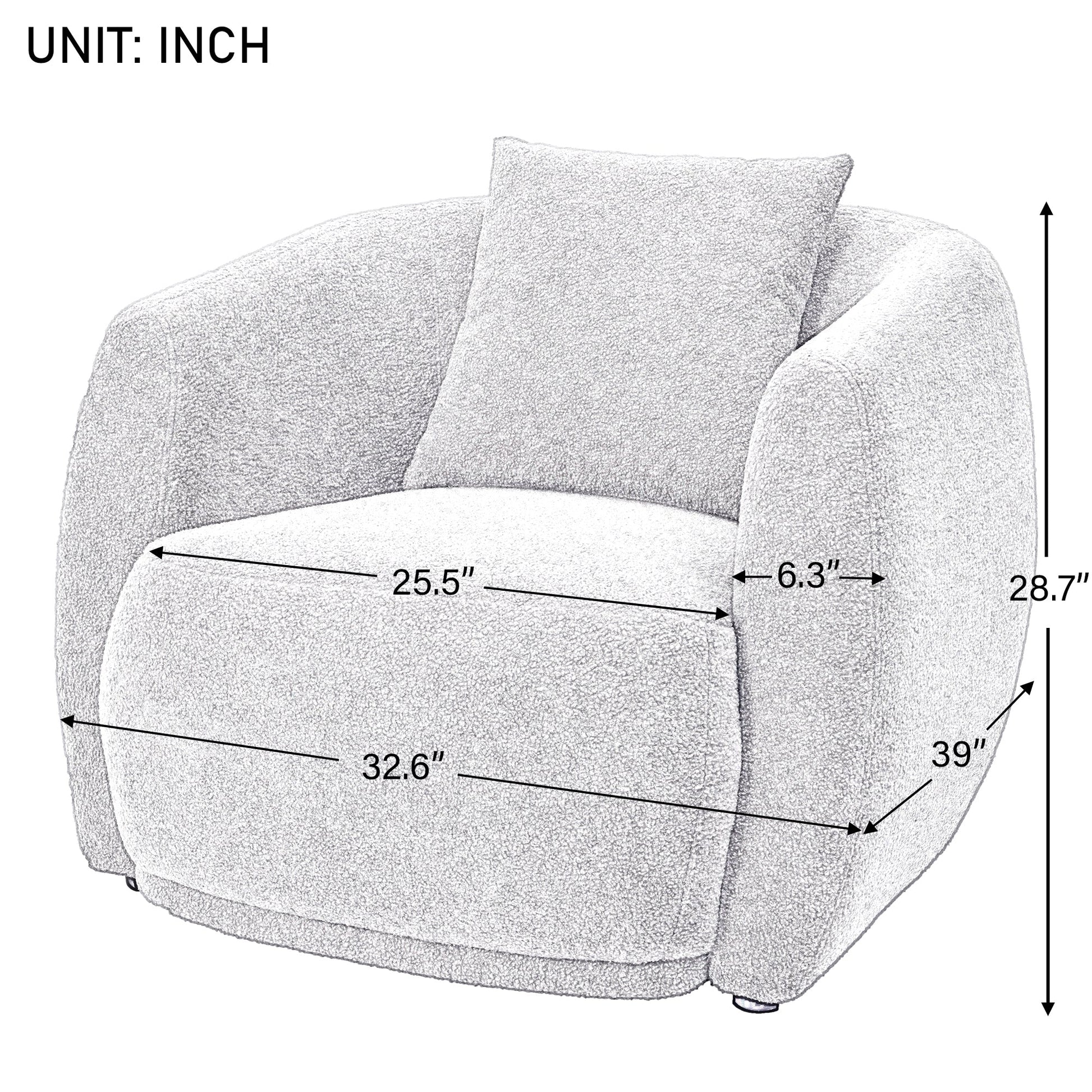 U_Style Upholstered Sofa Set,Modern Arm Chair for Living Room and - H&S Mall