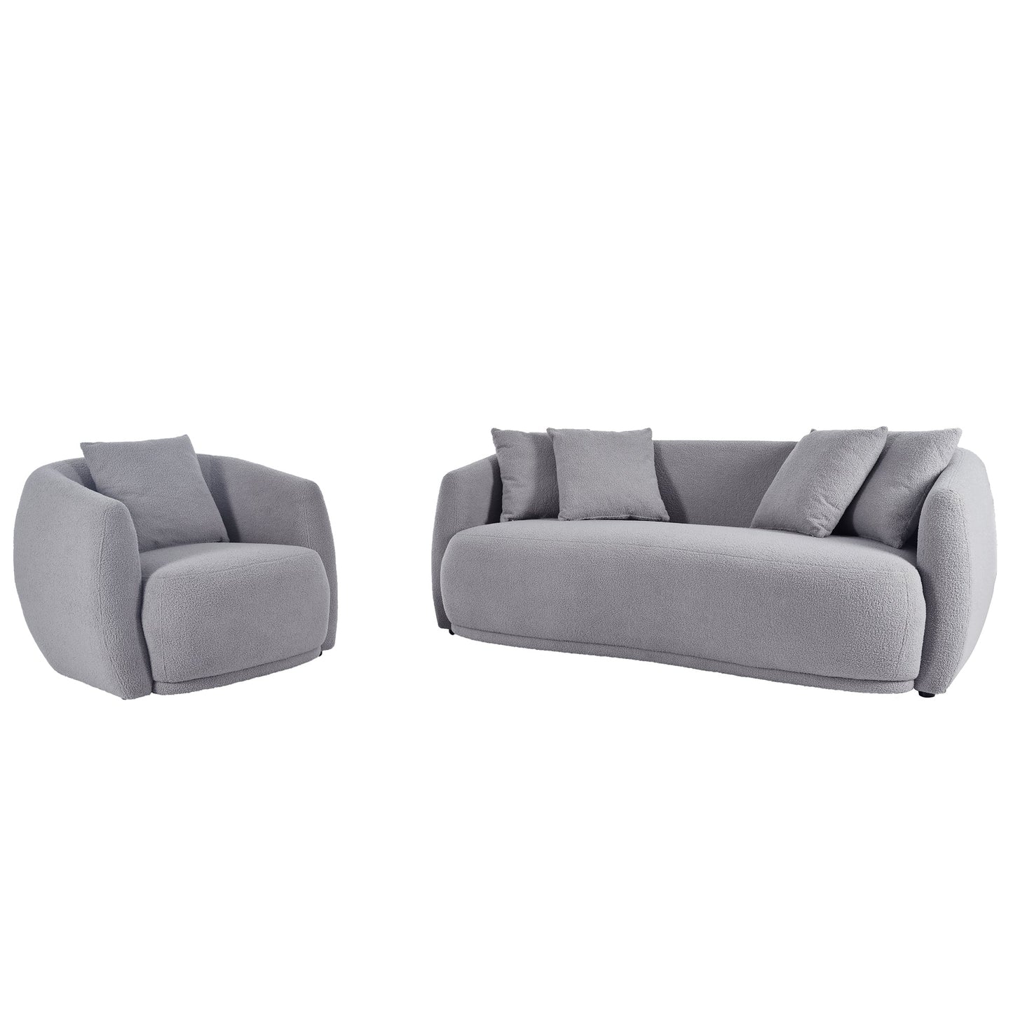 U_Style Upholstered Sofa Set,Modern Arm Chair for Living Room and - H&S Mall